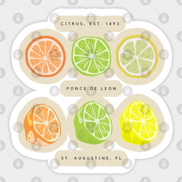 Citrus Est. 1493 Sticker by ceili's Designs